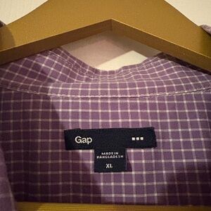 GAP Lavender Plaid Shirt XL